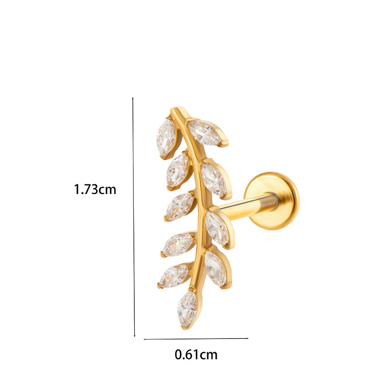 Flat-Top Titanium Screw-In Piercing Stud – Hypoallergenic Flat Back Jewelry