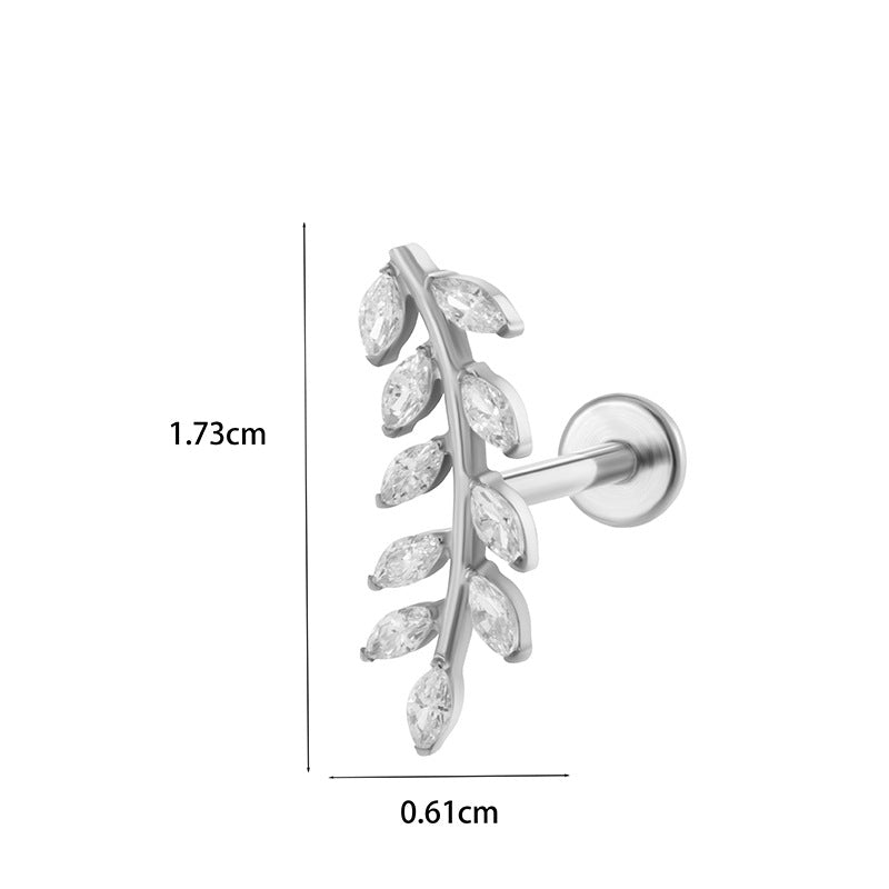 Flat-Top Titanium Screw-In Piercing Stud – Hypoallergenic Flat Back Jewelry