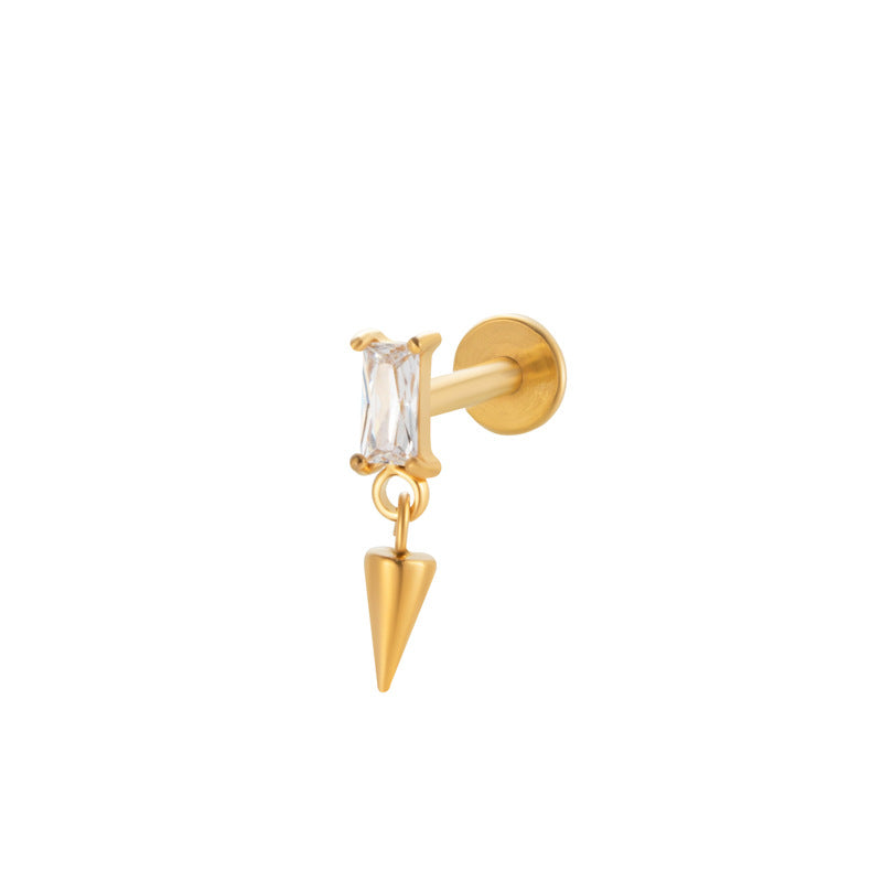 Titanium Screw-In Flat Disc Piercing Stud – Threaded Flat Back Earring for Cartilage & Lobe