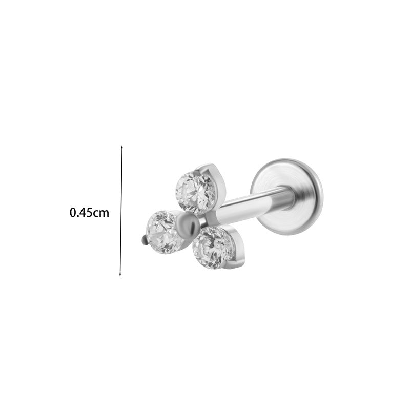 Flat-Top Titanium Screw-In Piercing Stud – Hypoallergenic Flat Back Jewelry