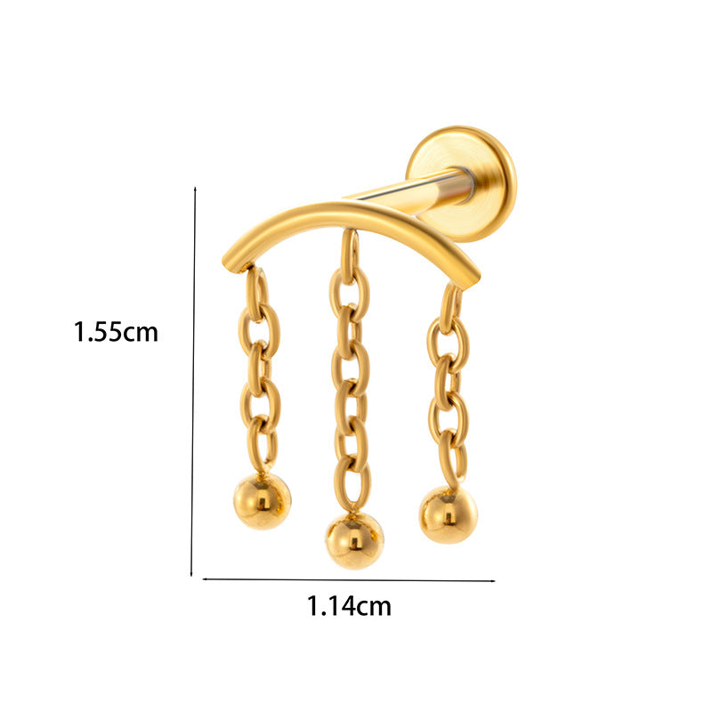 Flat-Top Titanium Screw-In Piercing Stud – Hypoallergenic Flat Back Jewelry