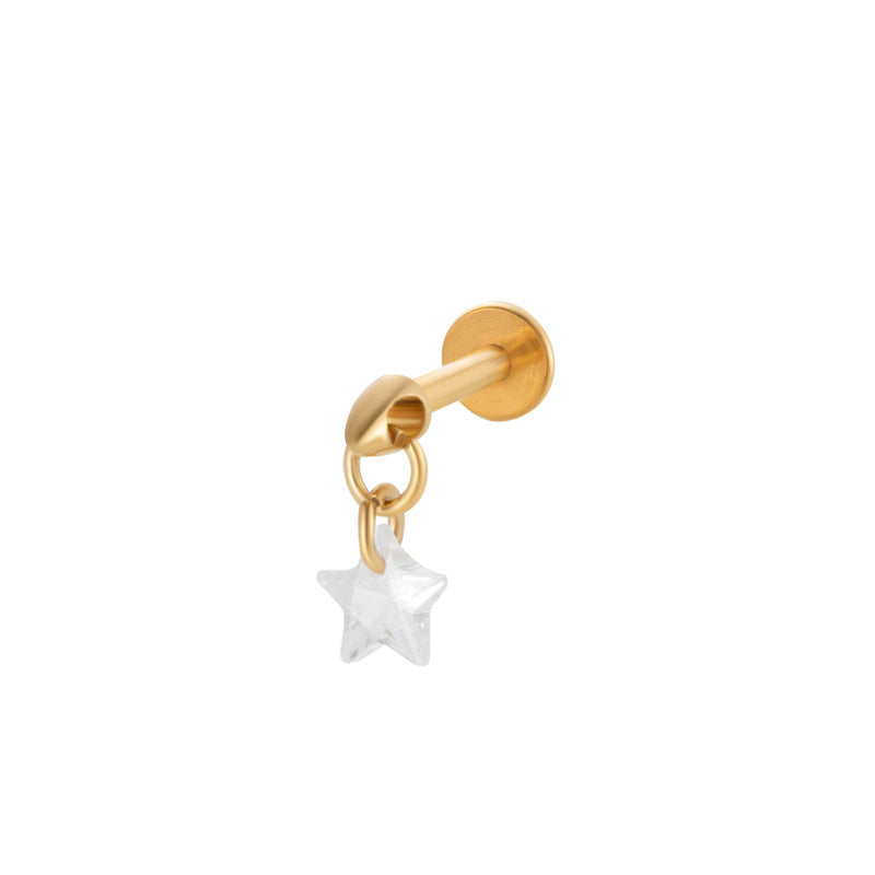 Titanium Screw-In Flat Disc Piercing Stud – Threaded Flat Back Earring for Cartilage & Lobe