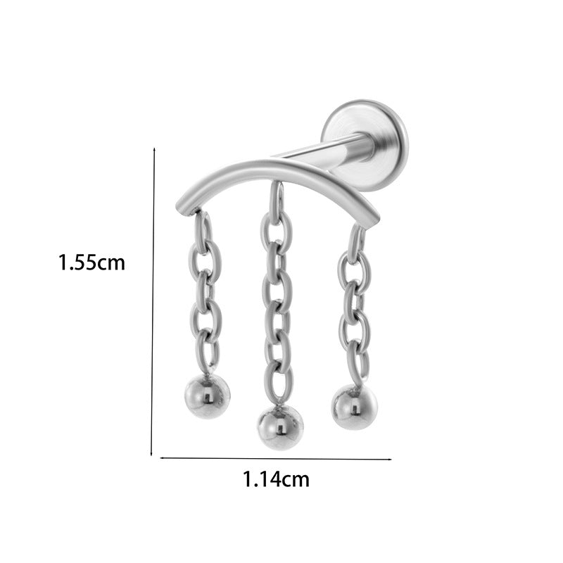 Flat-Top Titanium Screw-In Piercing Stud – Hypoallergenic Flat Back Jewelry