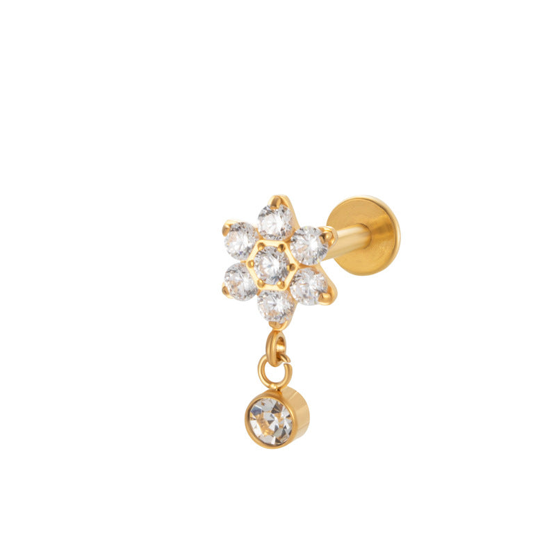 Titanium Screw-In Flat Disc Piercing Stud – Threaded Flat Back Earring for Cartilage & Lobe