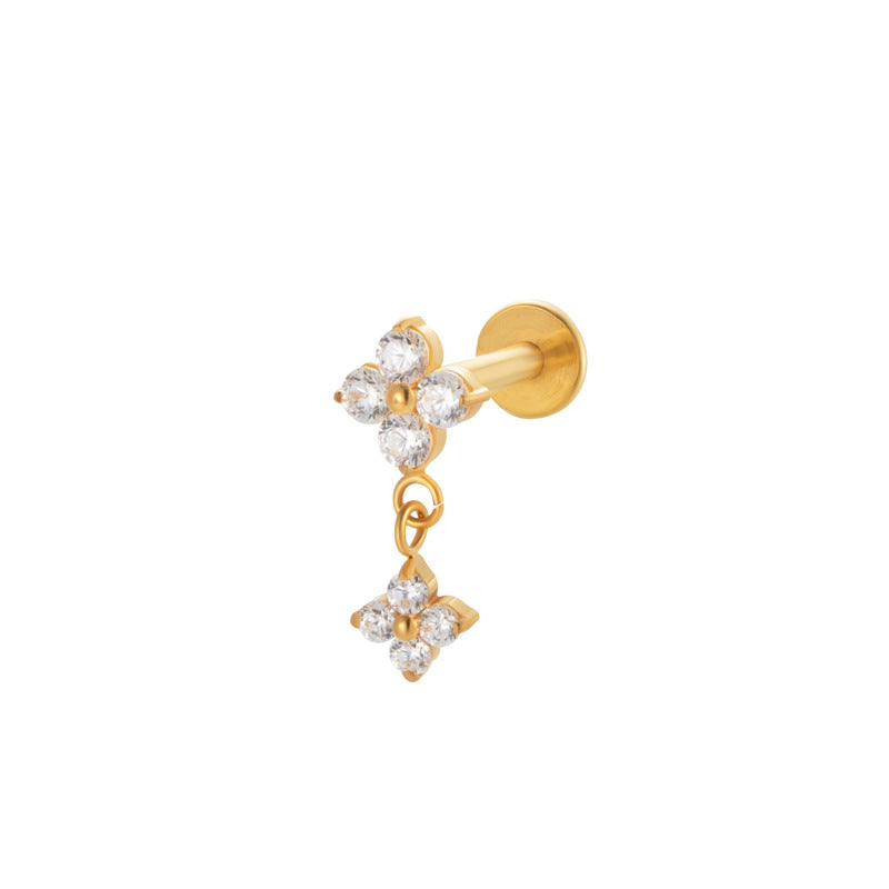 Titanium Screw-In Flat Disc Piercing Stud – Threaded Flat Back Earring for Cartilage & Lobe