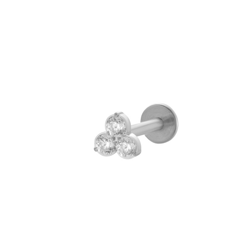 Titanium Screw-In Flat Disc Piercing Stud – Threaded Flat Back Earring for Cartilage & Lobe
