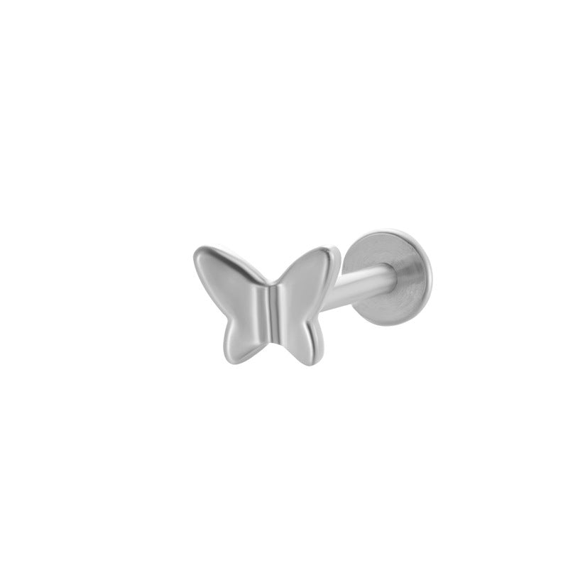 Titanium Screw-In Flat Disc Piercing Stud – Threaded Flat Back Earring for Cartilage & Lobe