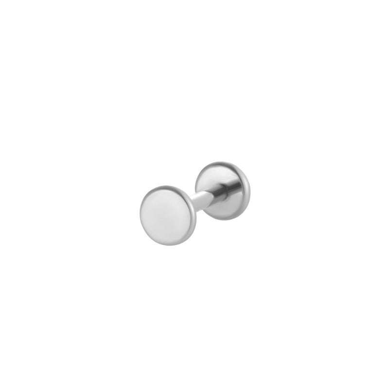 Titanium Screw-In Flat Disc Piercing Stud – Threaded Flat Back Earring for Cartilage & Lobe
