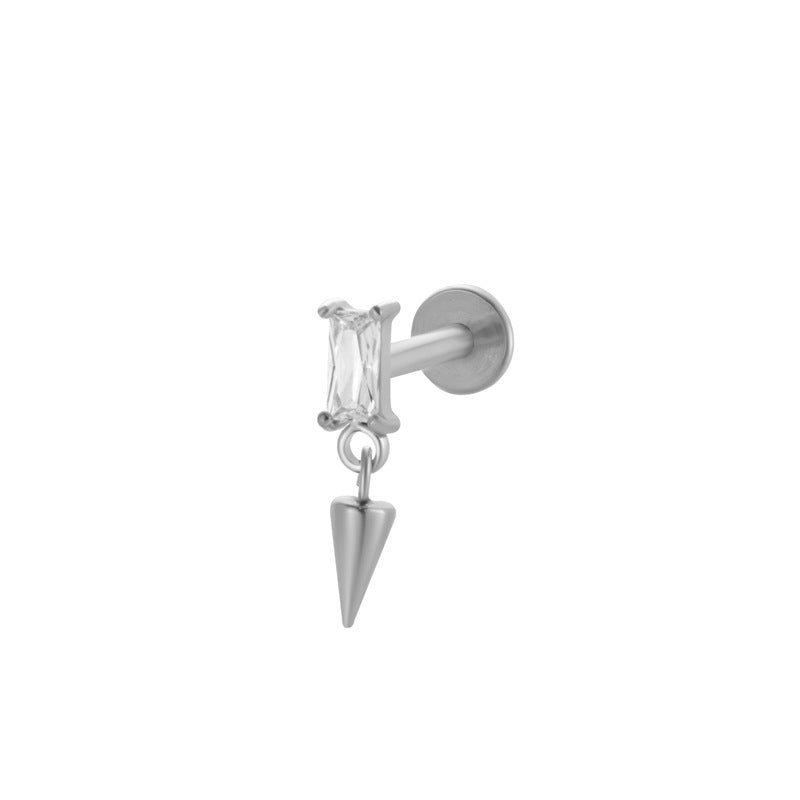Titanium Screw-In Flat Disc Piercing Stud – Threaded Flat Back Earring for Cartilage & Lobe