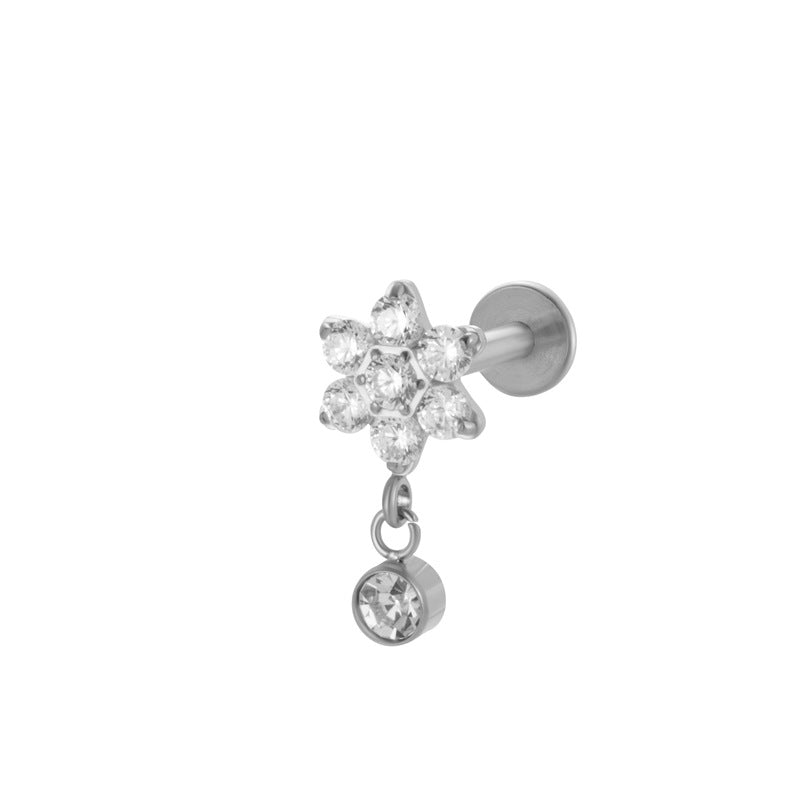 Titanium Screw-In Flat Disc Piercing Stud – Threaded Flat Back Earring for Cartilage & Lobe
