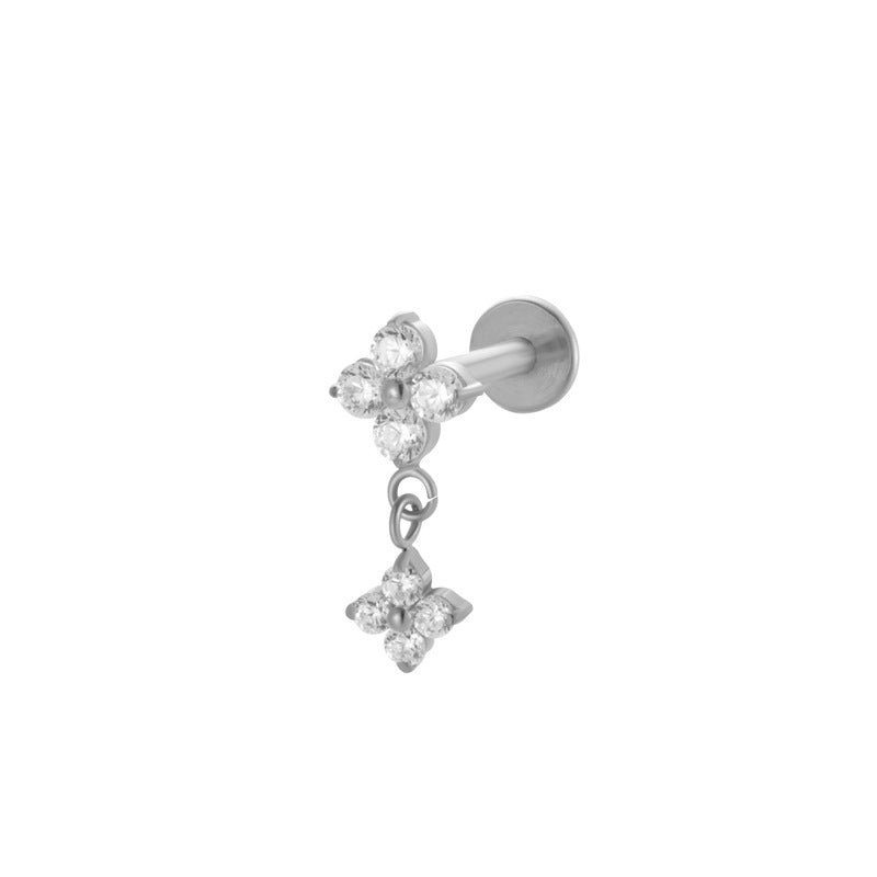 Titanium Screw-In Flat Disc Piercing Stud – Threaded Flat Back Earring for Cartilage & Lobe