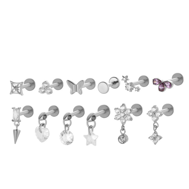 Titanium Screw-In Flat Disc Piercing Stud – Threaded Flat Back Earring for Cartilage & Lobe