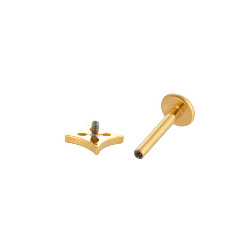 Titanium Screw-In Flat Disc Piercing Stud – Threaded Flat Back Earring for Cartilage & Lobe