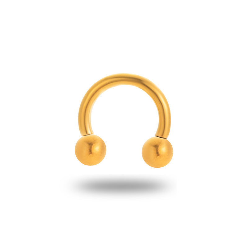G23/F136 Titanium Internal Thread Horseshoe Nose Ring – Stylish Cartilage & Nose Piercing Jewelry