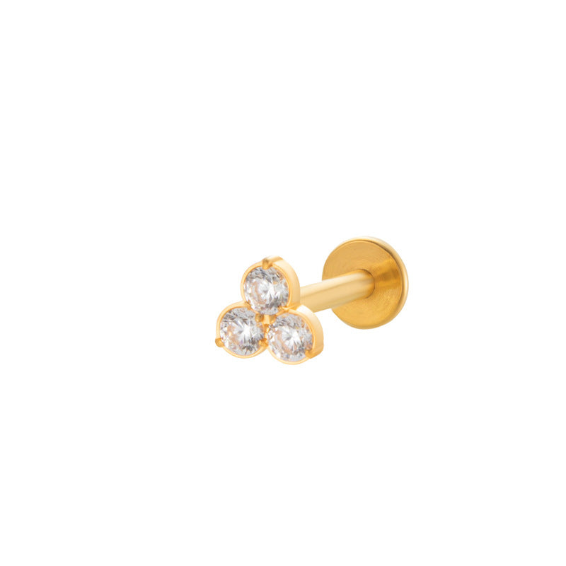 Titanium Screw-In Flat Disc Piercing Stud – Threaded Flat Back Earring for Cartilage & Lobe