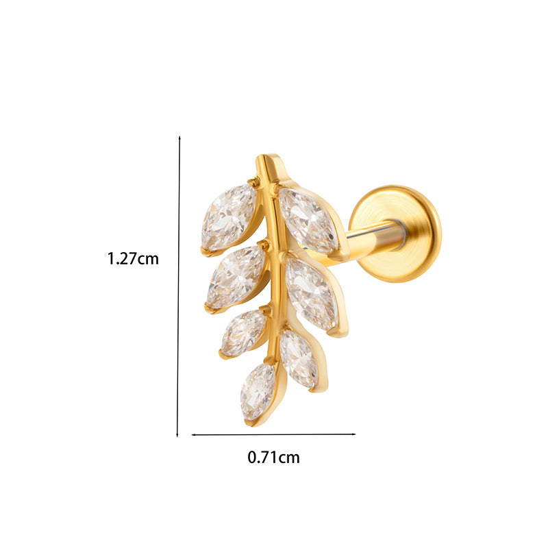 Flat-Top Titanium Screw-In Piercing Stud – Hypoallergenic Flat Back Jewelry