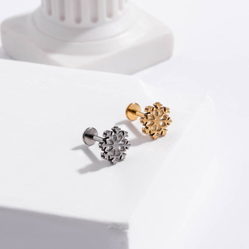 G23 Titanium Push-In Flat Back Stud – Hypoallergenic Cartilage Piercing Earring