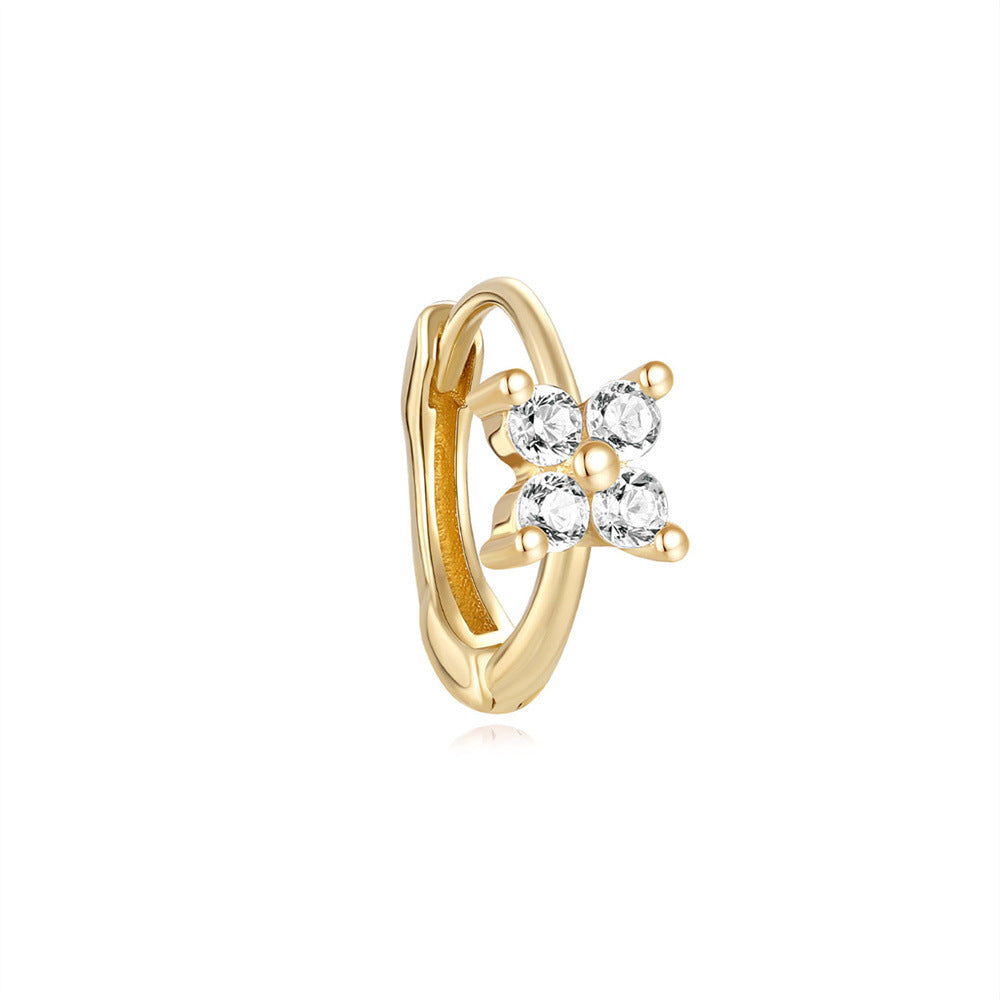 14K Gold Crown Zircon Stud Earrings – Regal & Dainty