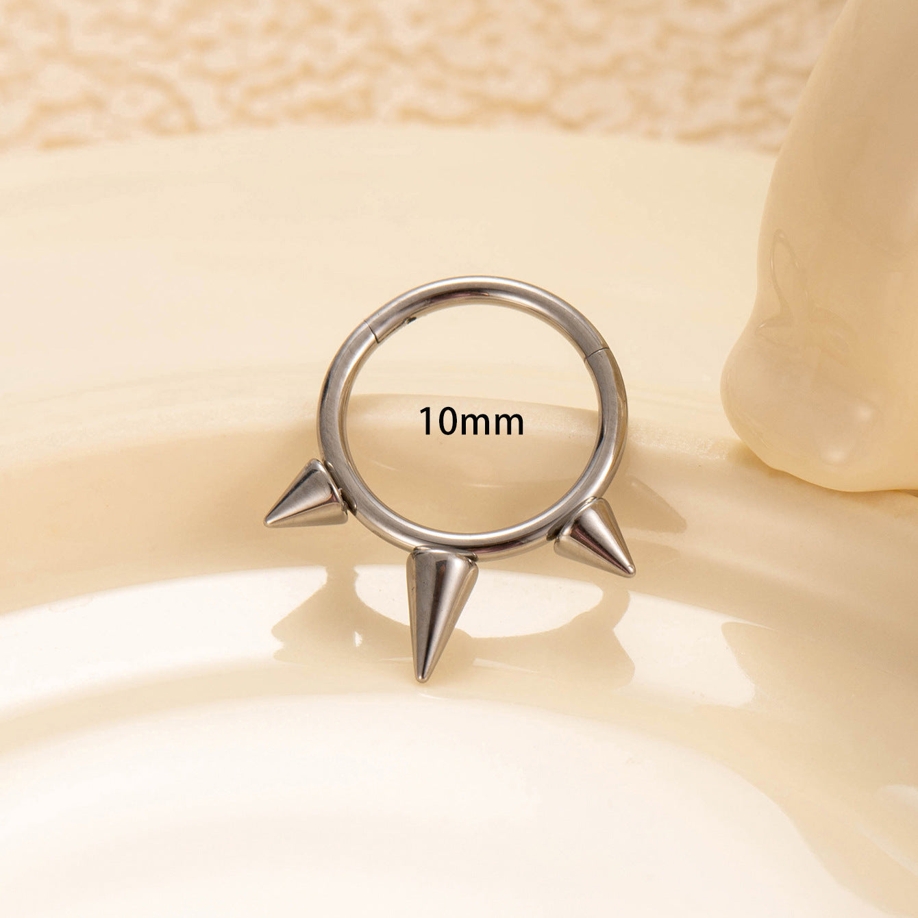 G23 Titanium Spike Hoop Earrings | Hypoallergenic Hinged Clicker Piercing Jewelry for Men & Women