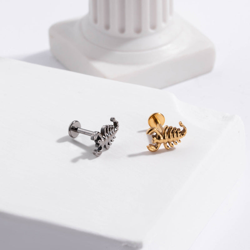 G23 Titanium Push-In Flat Back Stud – Hypoallergenic Cartilage Piercing Earring