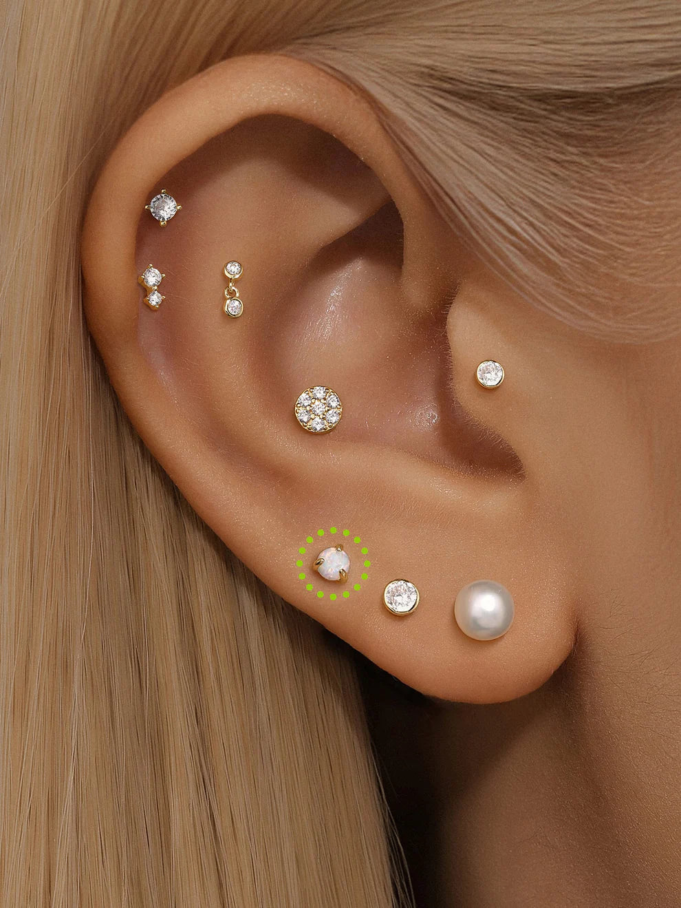 14K Gold Pearl Stud Earrings – Minimalist & Stackable Design