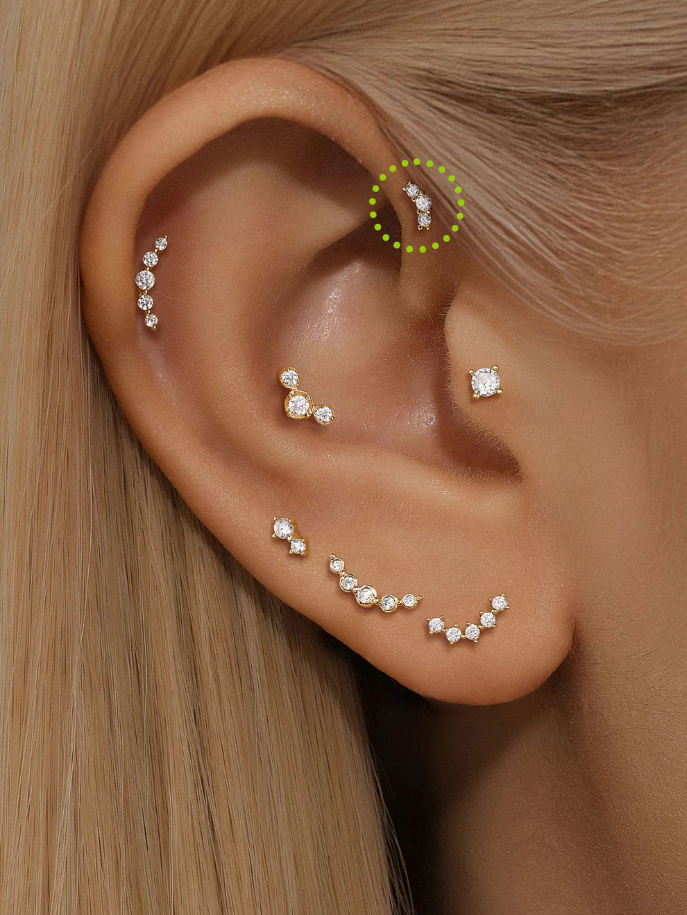 14K Gold Circle Zircon Stud Earrings – Hypoallergenic & Everyday Sparkle