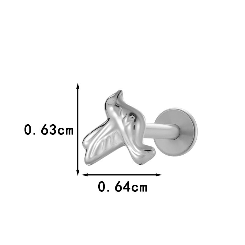 Pure Titanium Animal-Shaped Stud Earrings for Cartilage Piercing | G23/F136 Hypoallergenic