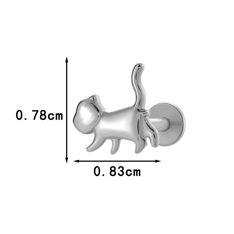 Pure Titanium Animal-Shaped Stud Earrings for Cartilage Piercing | G23/F136 Hypoallergenic
