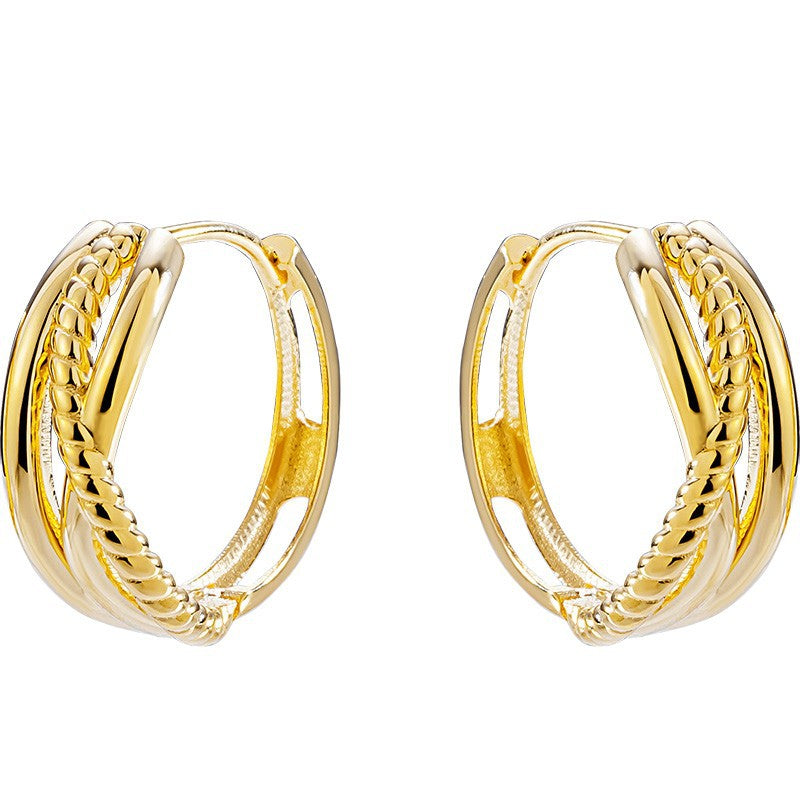 14K Solid Gold Bow Threaded Earrings – Cute & Elegant Pierced Studs for Women