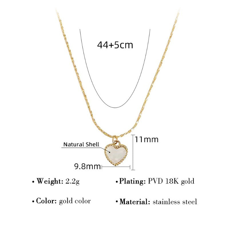 Affordable Luxury Heart Titanium Steel 316L Stainless Steel Necklace | Heart Pendant Designs