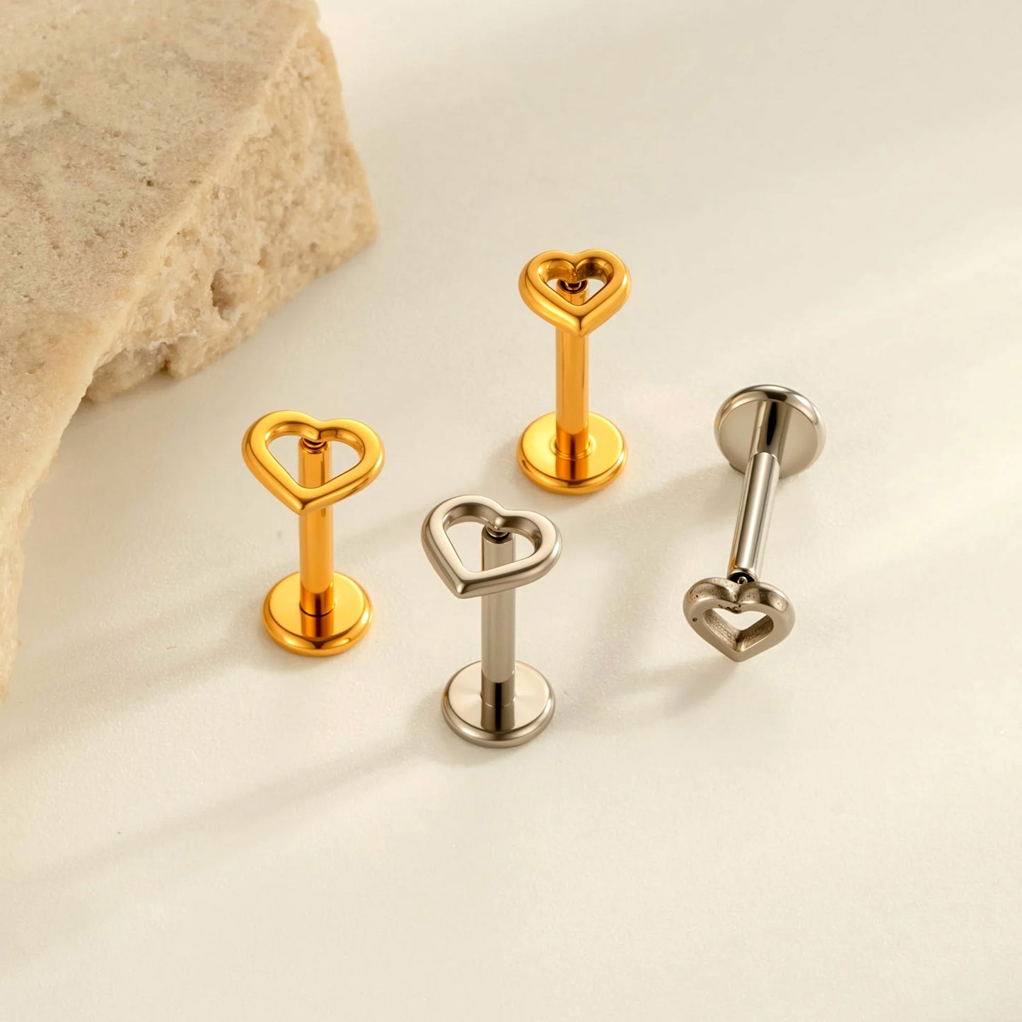 Minimalist Titanium Flat Disc Push Pin Stud – Hypoallergenic Cartilage Piercing Jewelry