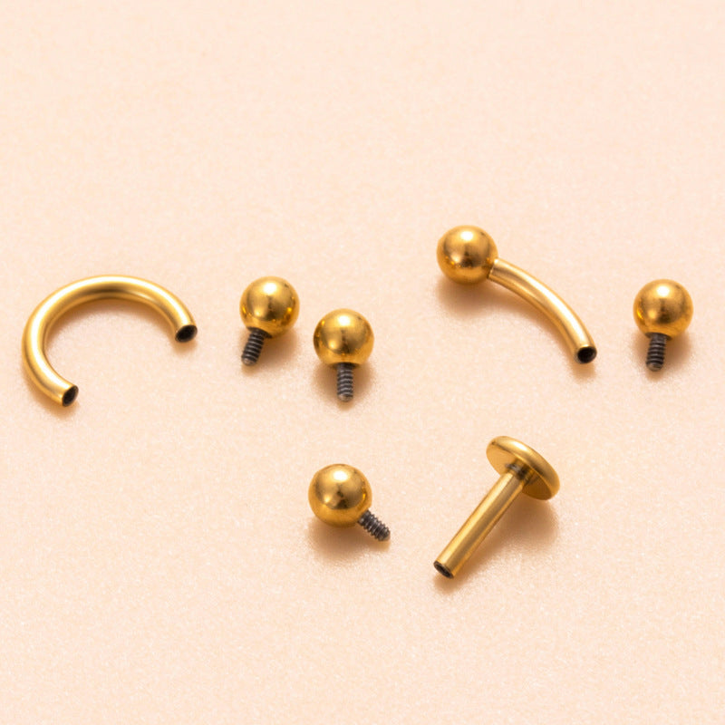 G23/F136 Titanium Internal Thread Eyebrow Piercing – Stylish and Durable Body Jewelry for Fashionable Piercings
