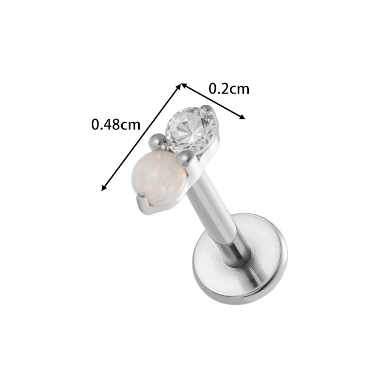 G23/F136 Titanium Zircon Star & Geometric Lip & Cartilage Piercing | Stylish & Hypoallergenic Jewelry