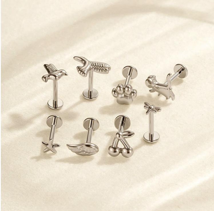 Pure Titanium Animal-Shaped Stud Earrings for Cartilage Piercing | G23/F136 Hypoallergenic