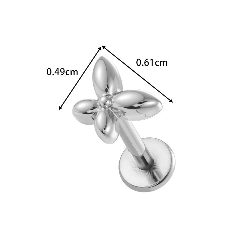 G23/F136 Titanium Zircon Star & Geometric Lip & Cartilage Piercing | Stylish & Hypoallergenic Jewelry