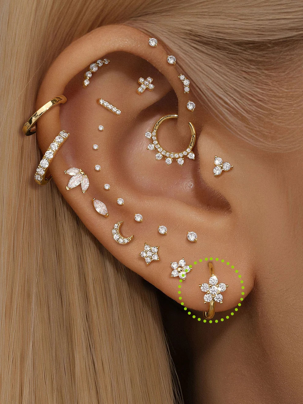 14K Gold Star Zircon Stud Earrings – Dainty & Shimmering