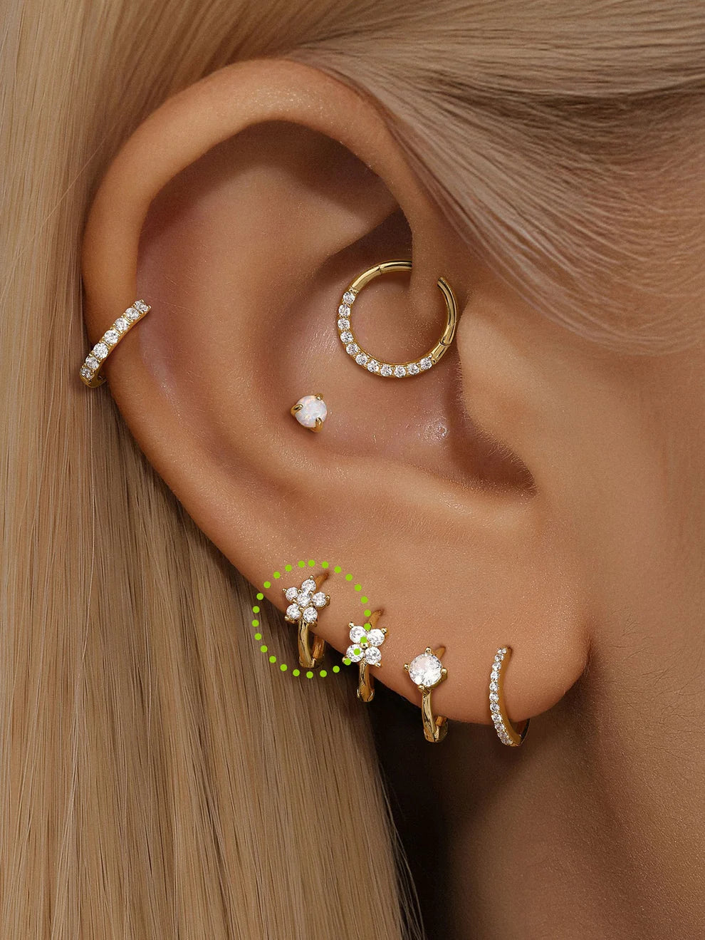 14K Gold Star Zircon Stud Earrings – Dainty & Shimmering