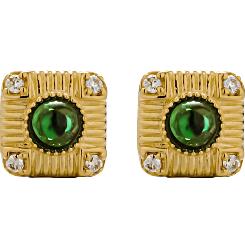 14K Solid Gold Moissanite Vintage Stud Earrings – Elegant & Timeless Jewelry