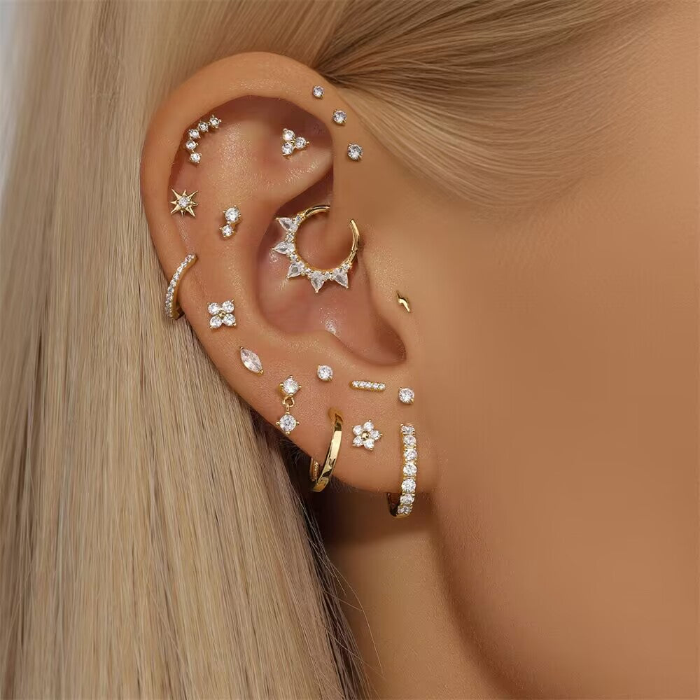 14K Gold Classic Round Stud Earrings – Minimal & Elegant
