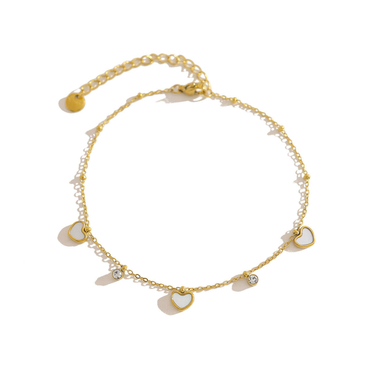 18K Gold Plated Titanium Steel Fashion Layered Butterfly Heart Flower Bracelet Set – Luxe Versatile Design