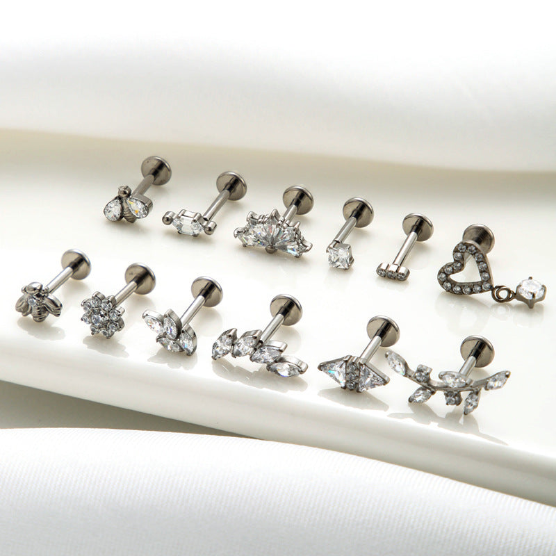 Titanium Alloy Piercing Earrings – Hypoallergenic, Lightweight & Stylish Cartilage Jewelry
