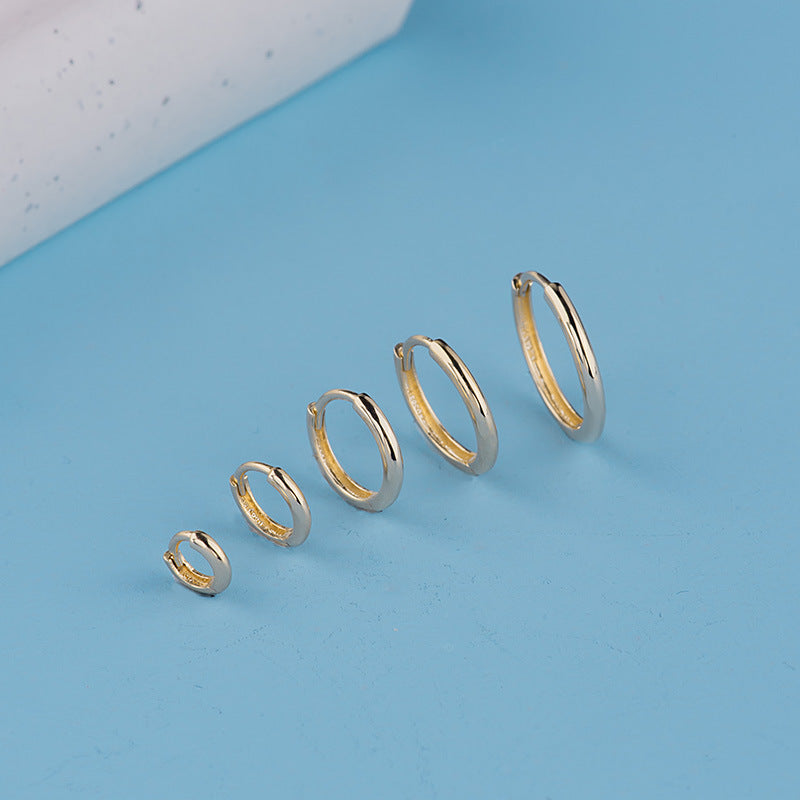 14K Solid Gold Minimalist Round Stud Earring – Hypoallergenic Daily Wear (Single)