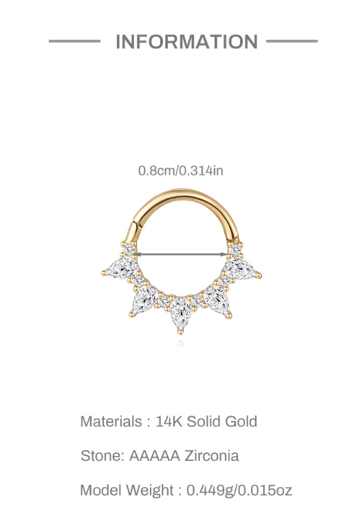 14K Gold Star-Shaped Zircon Stud Earring – Dainty Sparkle for Piercings