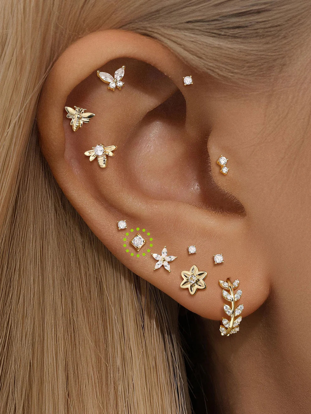 14K Solid Yellow Gold Round Solitaire Cubic Zirconia Stud Earring – Classic Sparkle for Daily Elegance