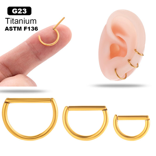 G23 Titanium Hinged Segment Nose Rings & Cartilage Hoops
