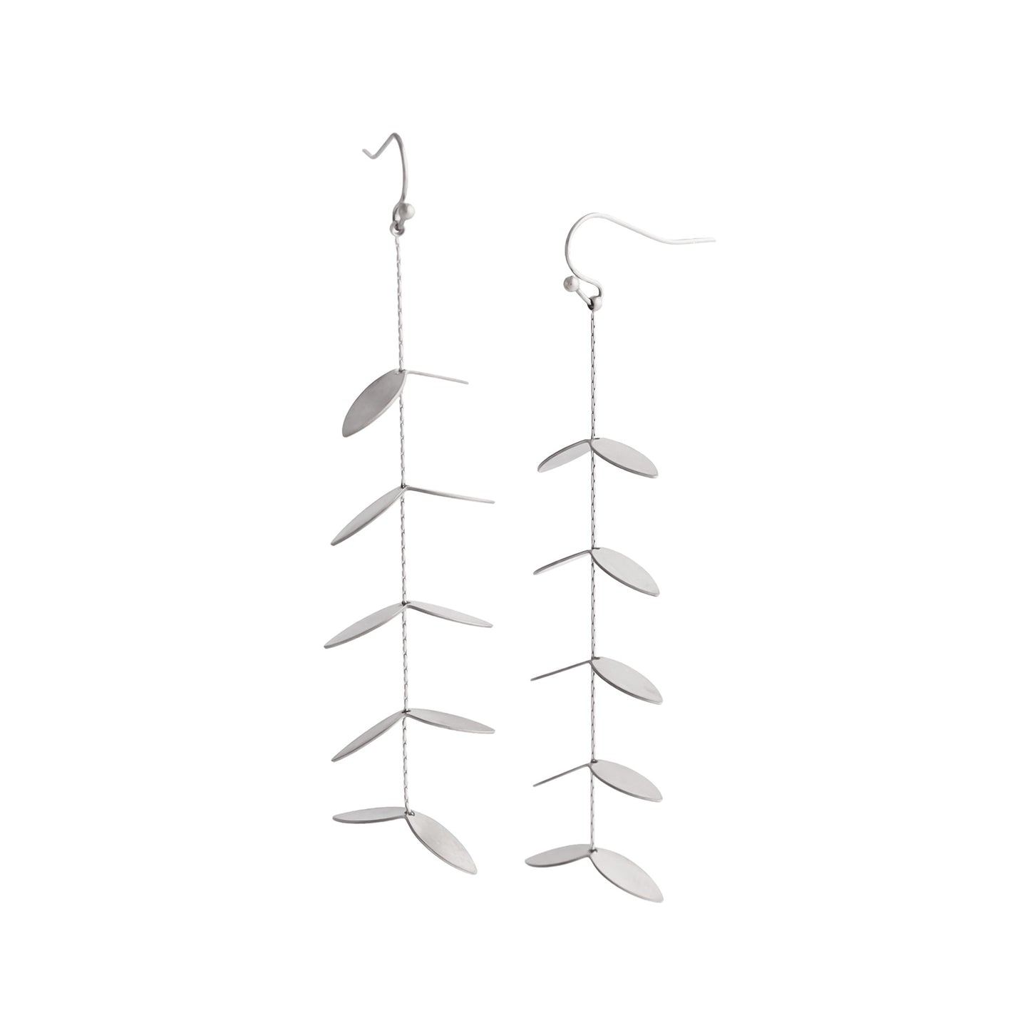 Leaf Tassel Drop Earrings – Stainless Steel Elegant Lightweight Dangle Earrings for Women