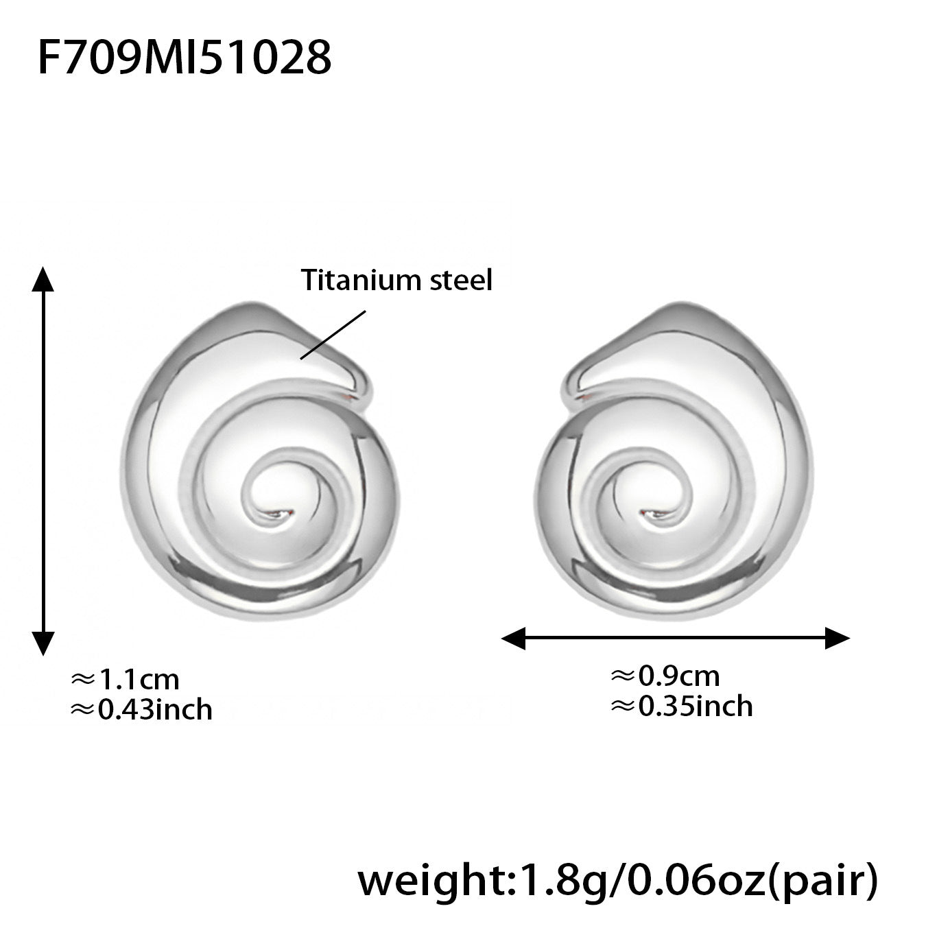 Stainless Steel Conch Shell Earrings | Minimalist Ocean-Inspired Stud Earrings | High-End Small Hoop Jewelry