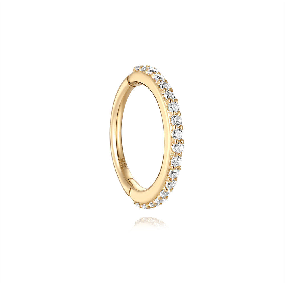 14K Gold Multi-Zircon Stud Earrings – Sparkling Stacking Piece