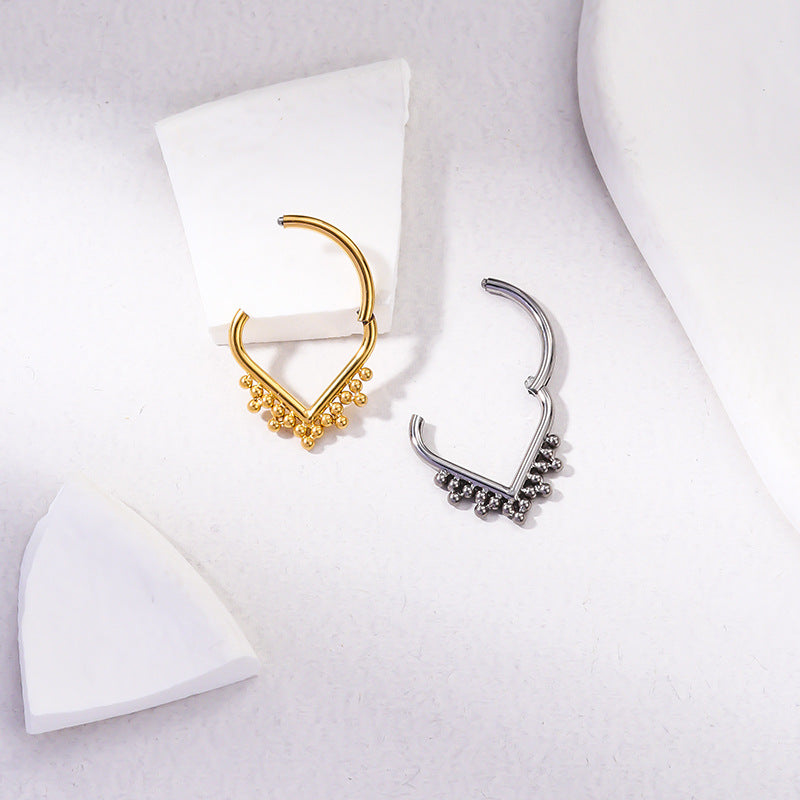 G23/F136 Titanium Teardrop Seamless Nose Hoop Ring – 8mm 10mm Hypoallergenic Piercing Jewelry