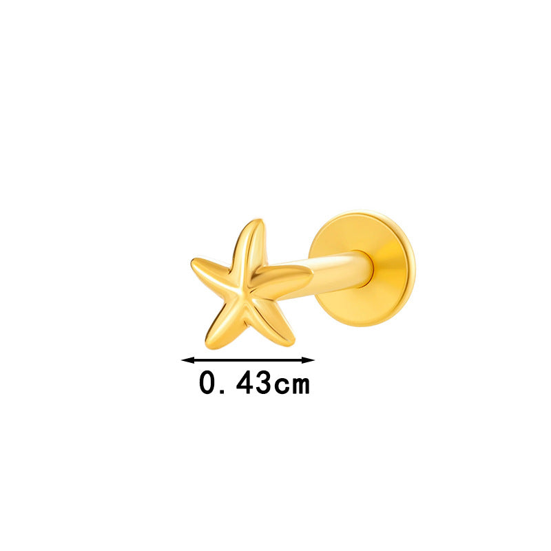 Pure Titanium Animal-Shaped Stud Earrings for Cartilage Piercing | G23/F136 Hypoallergenic